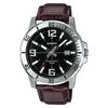 Casio MTP-VD01L-1BV Men's Enticer Stainless Steel Black Dial Casual Analog Watch