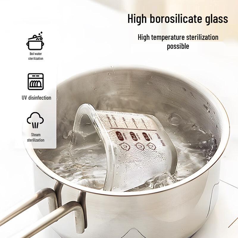 ZISIZ Baby Food Storage Container Glass Bowl