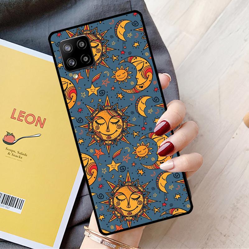 Sun And Moon Star For Samsung Galaxy A55 A35 A15 A22 A32 A52 A54 A34 A14 A53 A33 A56 A36 A26 A16 A05 A06 Case