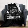 1 Stück Haus Stark Winterfell Überwurfdecke Weiche Flanelldecke, Gemütlich für alle Jahreszeiten Polyester Perfekt für Zuhause, Büro