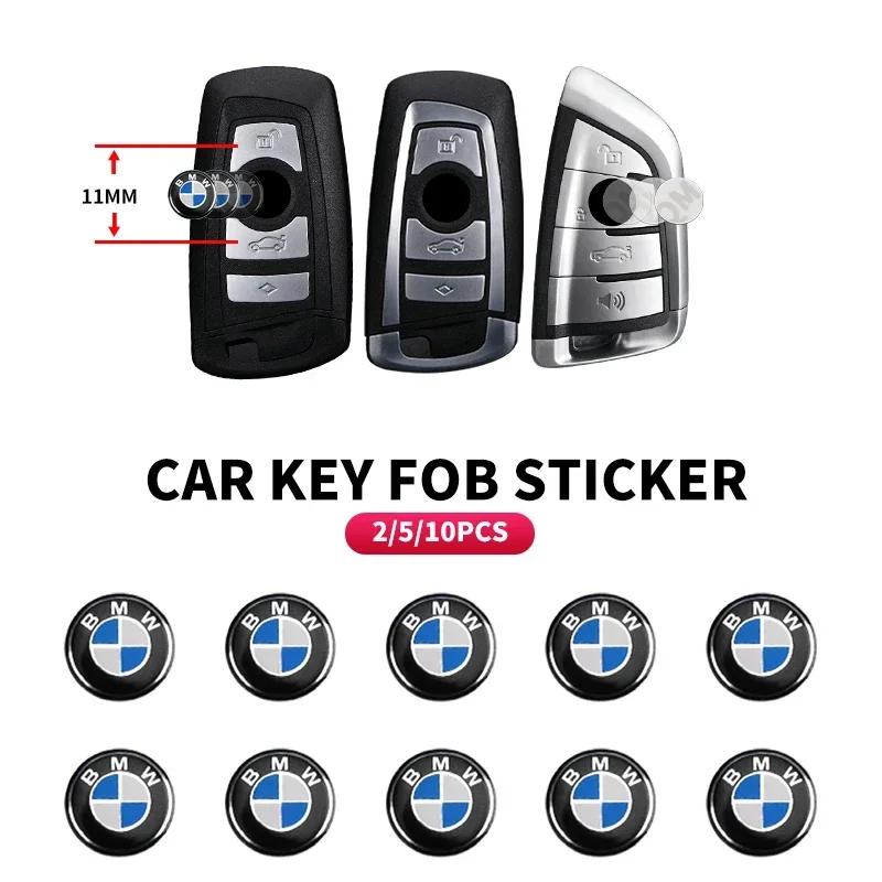 2/5/10Pcs 11/14mm Car Key Sticker Logo 3D Metal Emblem Car Accessories for BMW E46 E90 E60 F10 F30 F20 E39 E36 E70 F25 F15 E53 E92 E87 G30