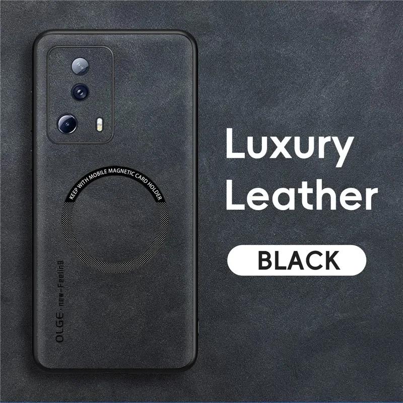 Magnetische Retro-Leder-Weichhülle für Xiaomi 13 Lite Xiaomi13 Lite Kabelloses Laden Handyhülle Abdeckung