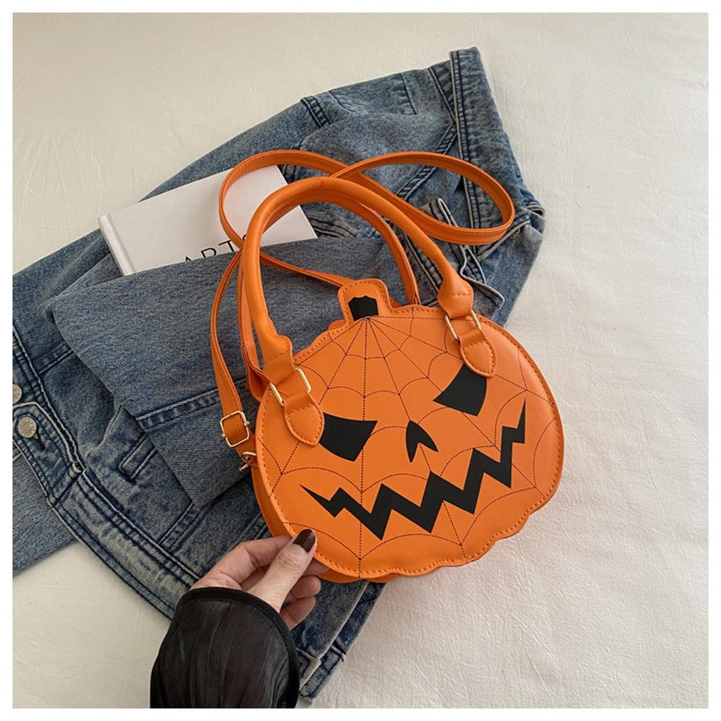 Halloween Handtasche Geldbörse Umhängetasche Neuheit Teufel Schultertasche PU-Leder Halloween Umhängetasche