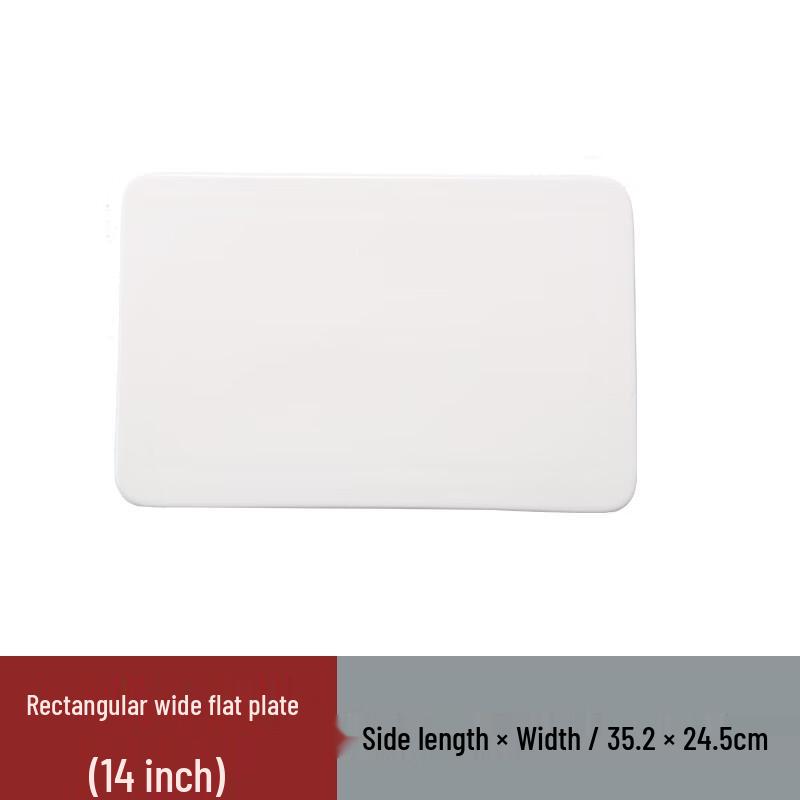 Elegant White Ceramic Rectangular Serving Platter