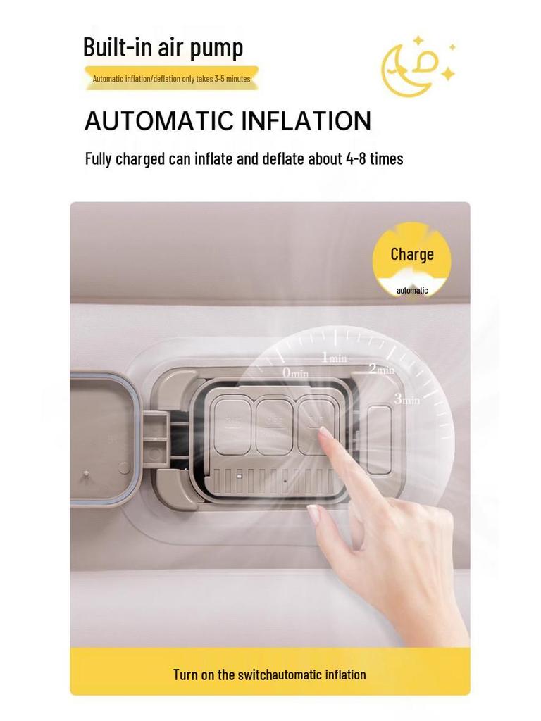 W pełni automatyczny, nadmuchiwany materac do namiotu kempingowego – bardzo gruba mata do spania na zewnątrz