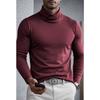 Men S Solid Color Long Sleeve High Neck Base Layer Top