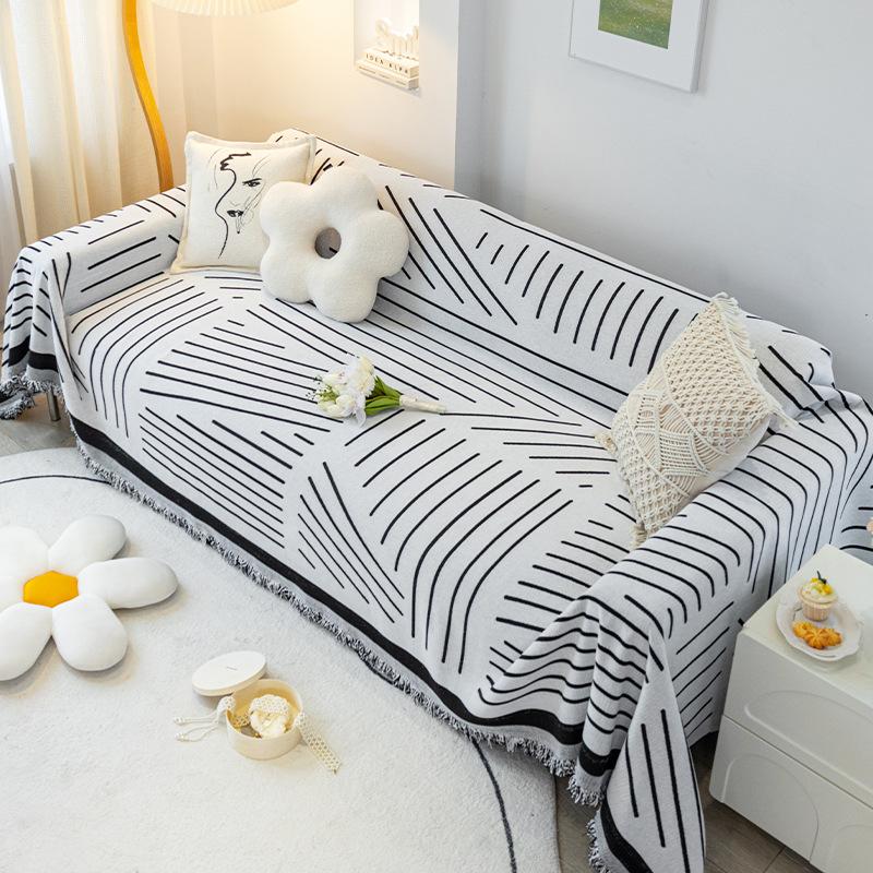 Sofabezug aus Stoff im Ins-Stil, kratzfester Stoff, schlichter und moderner All-Inclusive-Sofabezug, universeller Sofabezug für alle Jahreszeiten