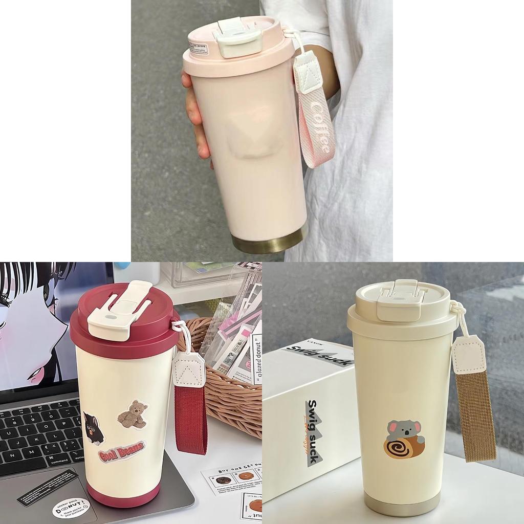 Retro Style Coffee Cup Stainless Steel Insulated Mug With Lid For Office And Travel Use