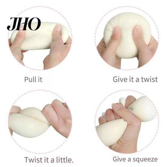 TPR Steamed Bun Toy Stress Relief with Steamer Simulation Stuffed Food Reliever Squeeze Sensory Soft Chinese Fidget