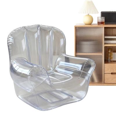 Verdicktes Transparentes Sofa PVC Aufblasbares Sofa Camping Outdoor Aufblasbarer Fauler Liegestuhl Einzelperson Sitz für Poolseite Schlafzimmer