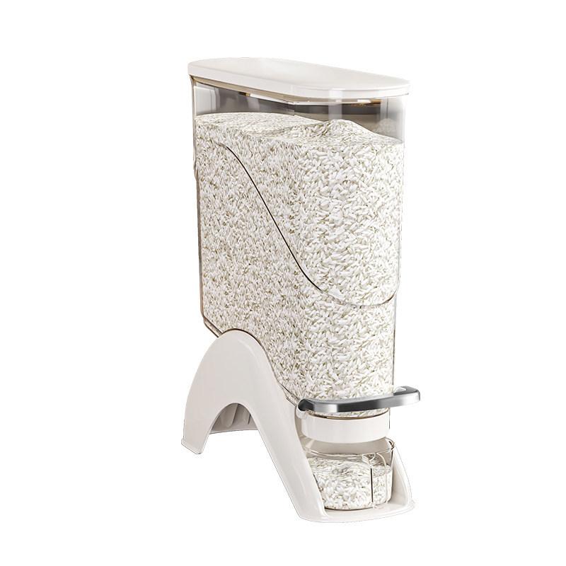Rice bucket sealed household insect-proof and moisture-proof new press-type rice tank food-grade rice box seam storage container
