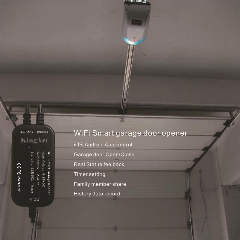 Easy WiFi Smart Garage Door Opener with Alexa Voice Control