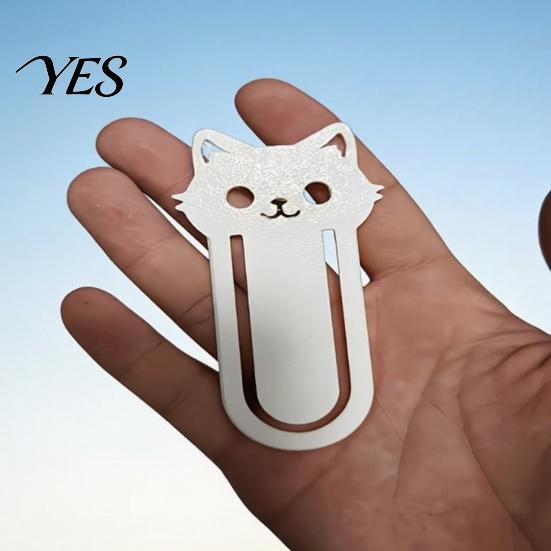 Smooth Edge Bookmark 3D Printed Cat Bookmark, Stable Clamping Book Clip, Not Easy To Cute Fall Off Non-Scratch Practical Reading Mark for Accessory