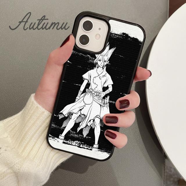 Ishigami Senku Dr. Stein Telefon Fall für iPhone 11 12 13 14 Pro Max mini X XR XS SE 2020 6S 7 8 Plus samsung Galaxy S21 S22 Abdeckung