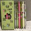 6 pz/set Penna Gel Cancellabile per Bambini Kawaii Cartone Animato Coniglio Orso Stile Penna Gel Cancelleria 0.5mm Colore Blu Penna da Scrittura Cancellabile