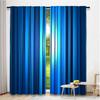 2 Stück Hafenstreifen Vorhänge Lebhaftes Marineblau Mit Dünnen Vertikalen Streifen Modernes Design Wohnzimmer Schlafzimmer Fenster Vorhänge