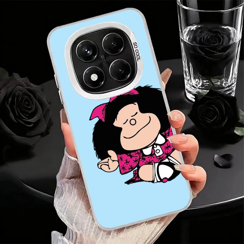 Mafalda Cartoon Cute Soft Phone Case for Xiaomi Redmi Note 13 14 15 Pro Plus 12S 12 11S 11 11T 10S 10 Shockproof Cover Back Shel