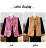 Stylish Frog Button Vest Suit: Elegant Spring Outfit with Chinese Embroidery for Middle-Aged and Elderly Women