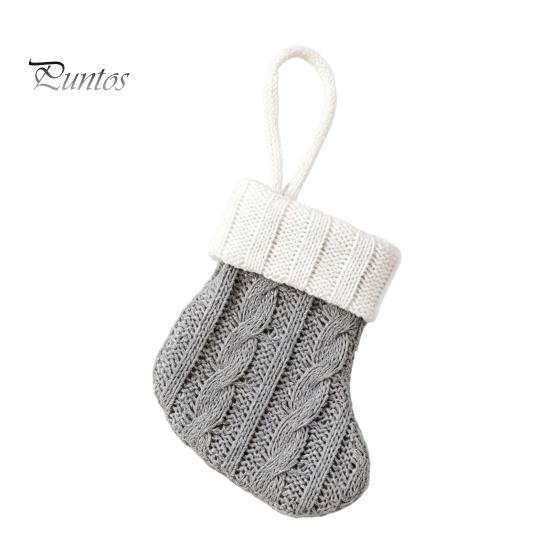 Xmas Tree Hanging Decorations Christmas Tableware Holder, Knitted Stockings Spoon Knife Fork Decorative Pendants for Trees Bag Fireplace, Tree,