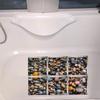 6 Stück Kopfsteinpflaster-Badewannenaufkleber, rutschfest, wasserdicht, 3D-Effekt, selbstklebender Badezimmeraufkleber, PVC, abnehmbares dekoratives Wandbild
