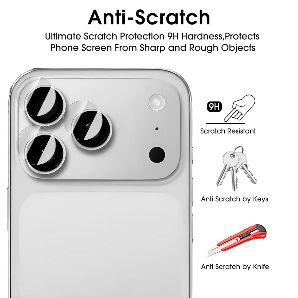 3PCS Full Coverage Camera Lens Soft Nano-Glass For iPhone 17 Pro Max 17 Air Anti-scratch Lens Protective Film For iPhone 17 Pro