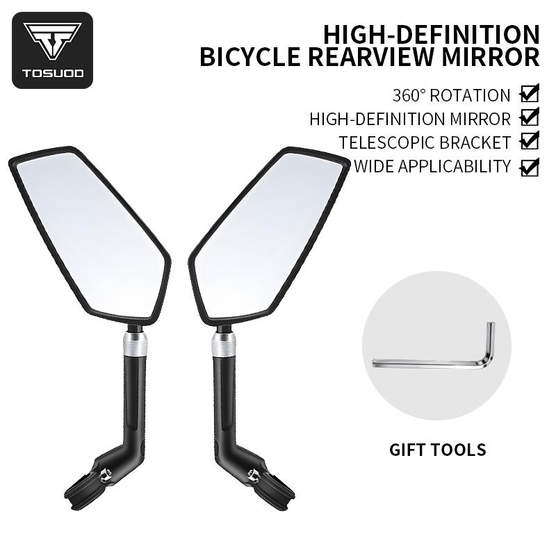 TOSUOD Bicycle Rearview Mirror 360 Adjustable Telescopic Bike Rearview Mirror For MTB E-Bike Bike Accessories 1