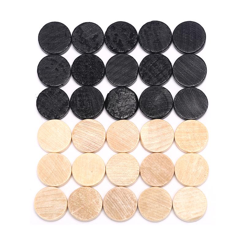 30Pcs Checkers Chess Piece For Kids Board Game Learning Camping With 2Pcs Dice