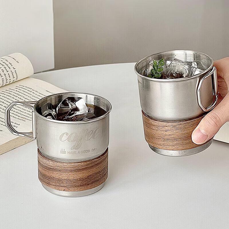 

Кружка для кофе YIJUKE из нержавеющей стали 304 со складной ручкой