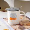 350ml Niedliche Katze Keramiktasse mit Deckel und Löffel