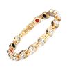 Stainless Steel Jewelry Zircon Bracelet New Male Creative Bracelet Tidal Magnet Infrared Stone Health Bracelet