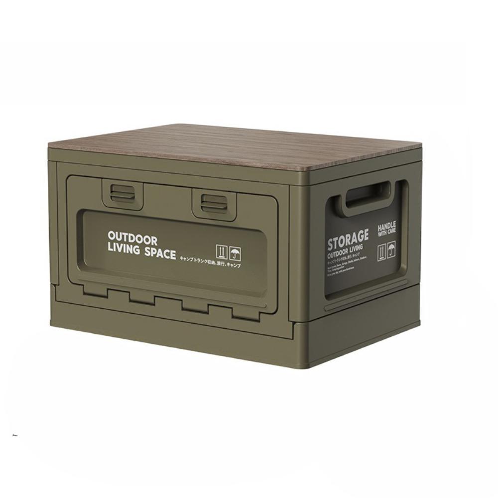 Collapsible Outdoor Sundries Storage Box 27L Foldable Trunk Organizer  Camping Equipment
