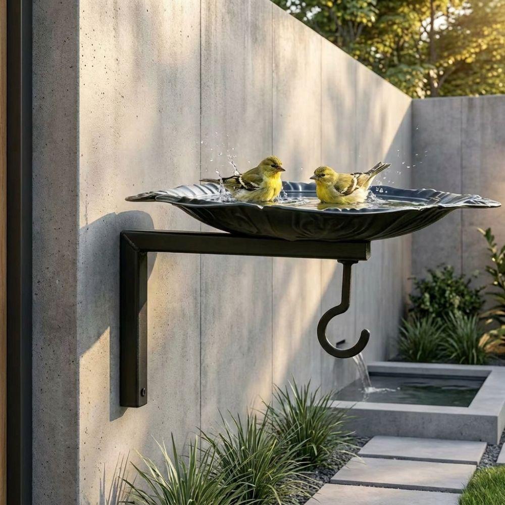Cast Iron Wall Mounted Bird Feeder Vintage Metal Bird Bath Bird Feeding Station Outdoor