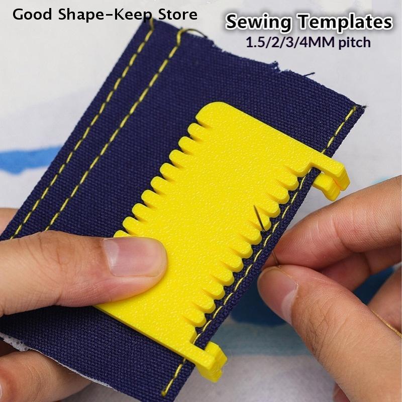 1.5/2/3/4Mm Spacing Precision Sewing Tool For Sewing Guide Template Kit For Consistent Stitches Fabric Embroidery & Leathercraft