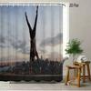 Spider-Man Black Red Gold Suit Waterproof Shower Curtain For Superhero Bathroom Decor