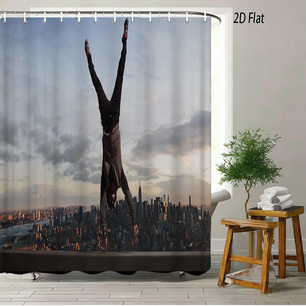 Spider-Man Black Red Gold Suit Waterproof Shower Curtain For Superhero Bathroom Decor