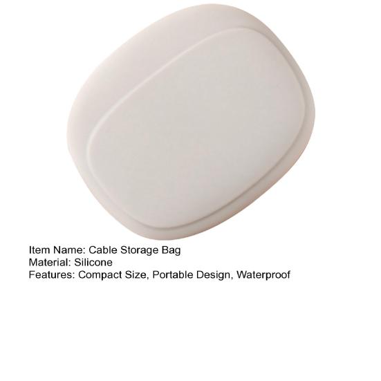 Cable Storage Bag Mini Silicone Waterproof Headphone Organizer Easy To Clean Cable Organizer Compact Portable Multifunctional Case