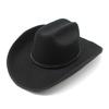 Western Cowboy Hat With Large Brim And Waterwave Embroidery For Summer Outdoor Wear