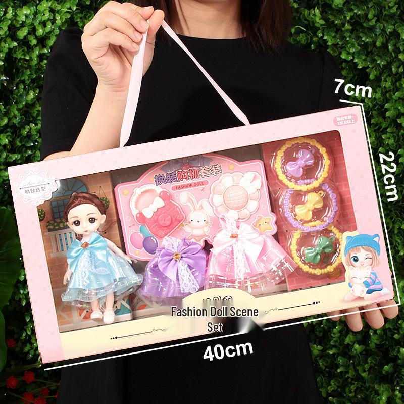 Princess Doll Gift Box Set: Dress-Up Barbie Doll Toys for Girls