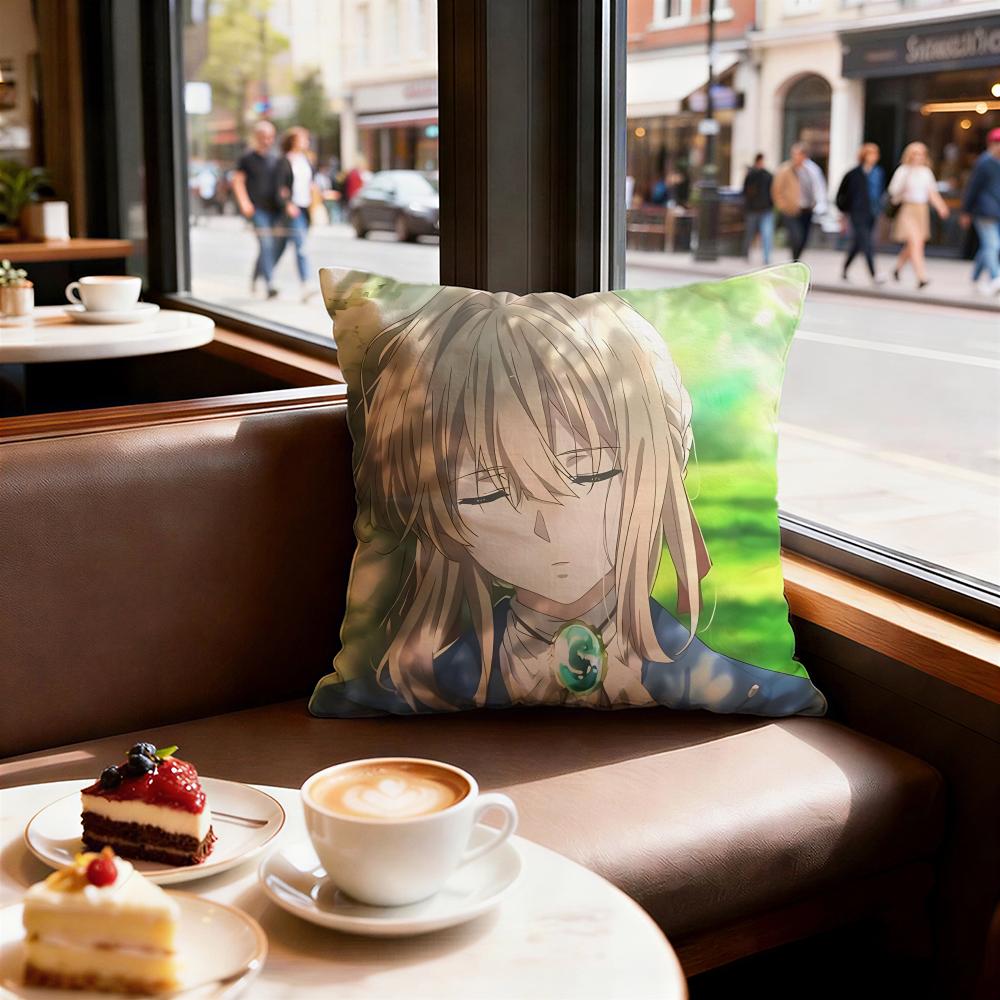 Anime Violet Evergarden Cushion Cover Decorative Cushions Covers Cover Sofa X Pillow  Piece X X Pillowcase