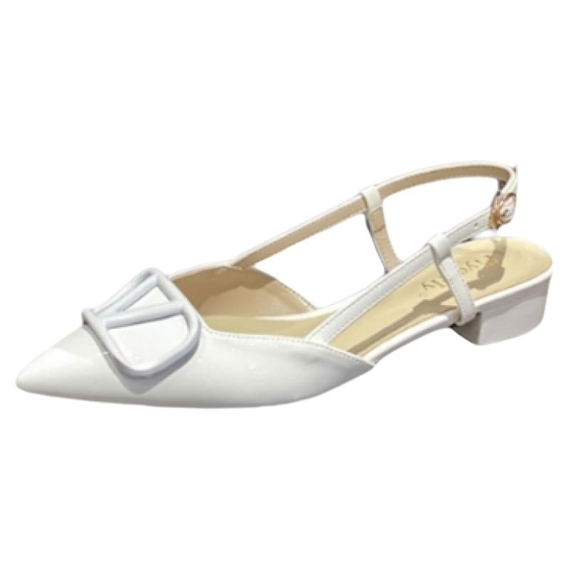 New Pointed-toe Sandals Flip-top Sandals Single Shoes and Half Slippers