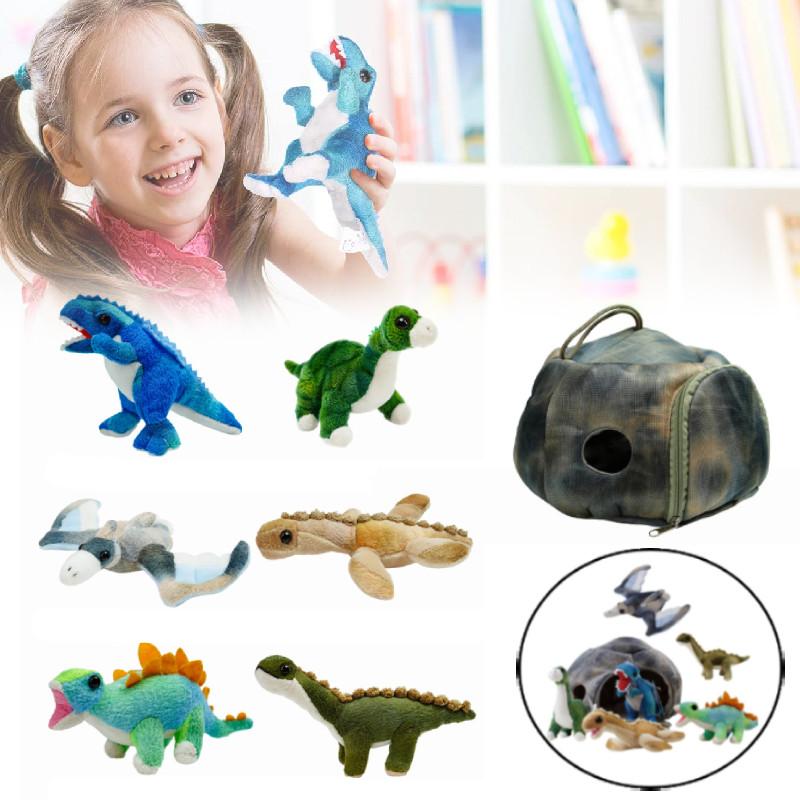 Adorable Plush Dinosaur Toys Set Featuring Realistic Pterodactyl T-rex And Long Neck Dinosaurs For Home Decoration