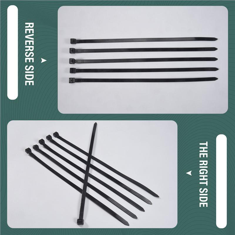 A20F-100 Pack Cable Zip Ties Heavy Duty 12 Inch, 7.6Mm Strong Plastic Wire Ties With 70Kg Tensile Strength, UV Resistant