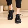 Woodpecker Women's British-Style Leather Loafers, Lace-Up Flats, New for 2025 Spring/Autumn