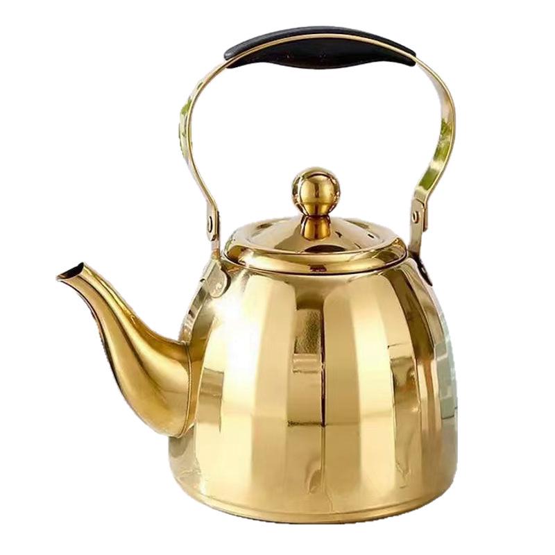 Large Capacity Stainless Steel Teapot with Handle and Filter for Hotel and Restaurant Use