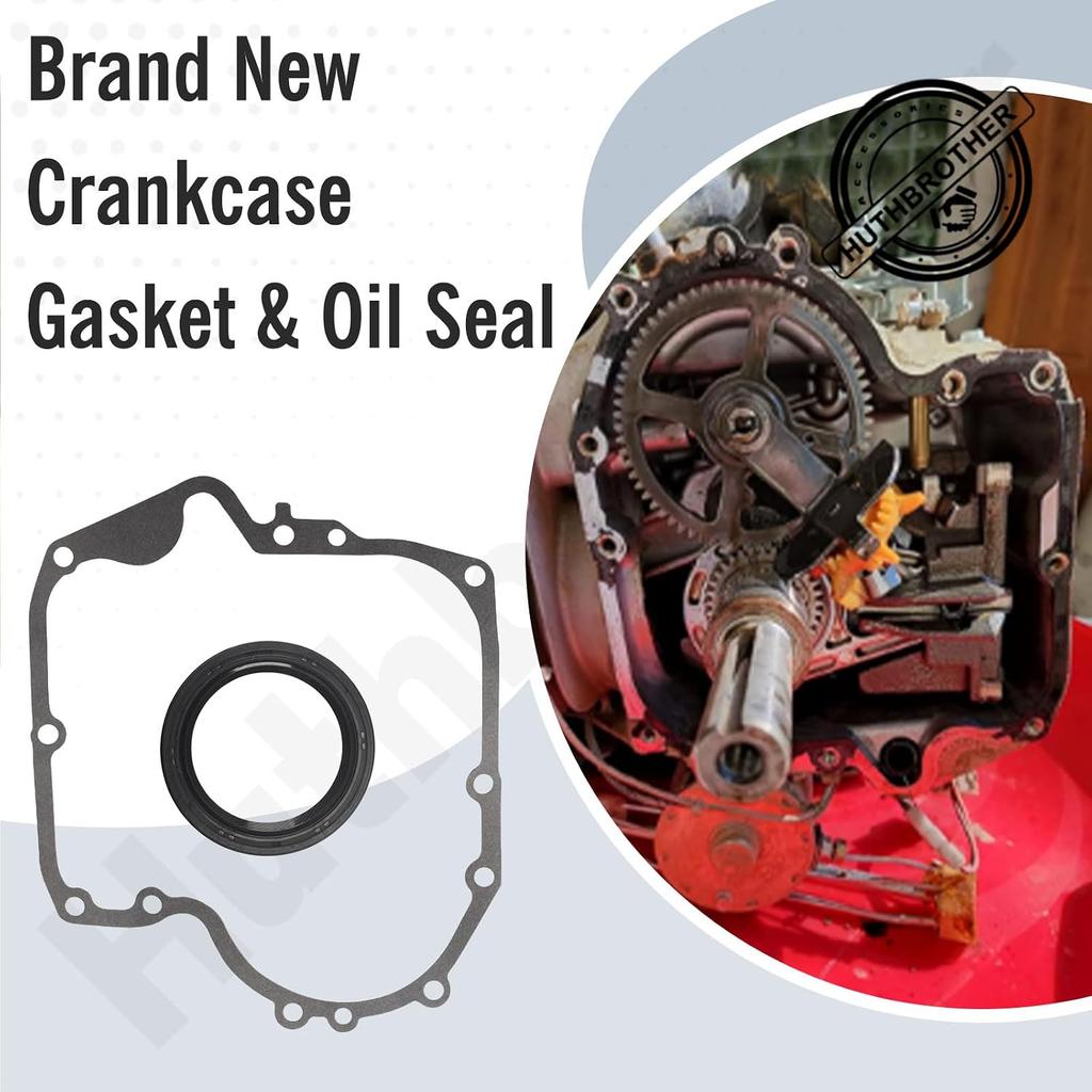 Huthbrother 2* Pack 697110 Crankcase Gasket & 795387 2* Pack Oil Seal Compatible With BS