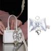 Fashionable Heart Key Chain with Trendy Bowknot Embellishment for Women Men