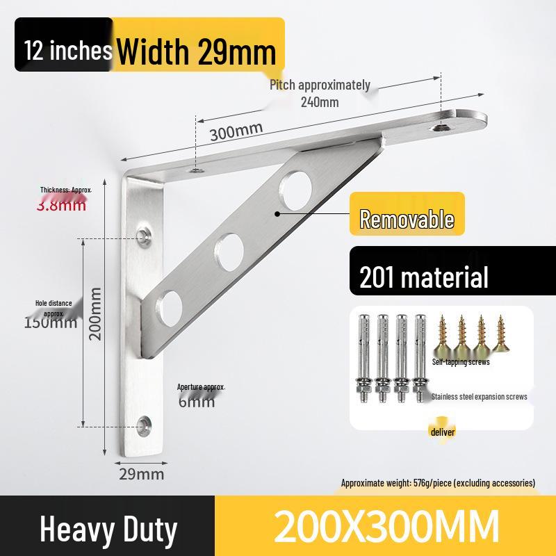 Stainless Steel Right Angle Wall Shelf Bracket Support