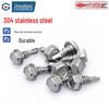 GUWANJI 304 Stainless Steel Hex Flange Self-Drilling Screws