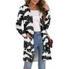 Women's Fashion Casual Comfortable Halloween Printed Mid-Length Cardigan With Pockets Jacket