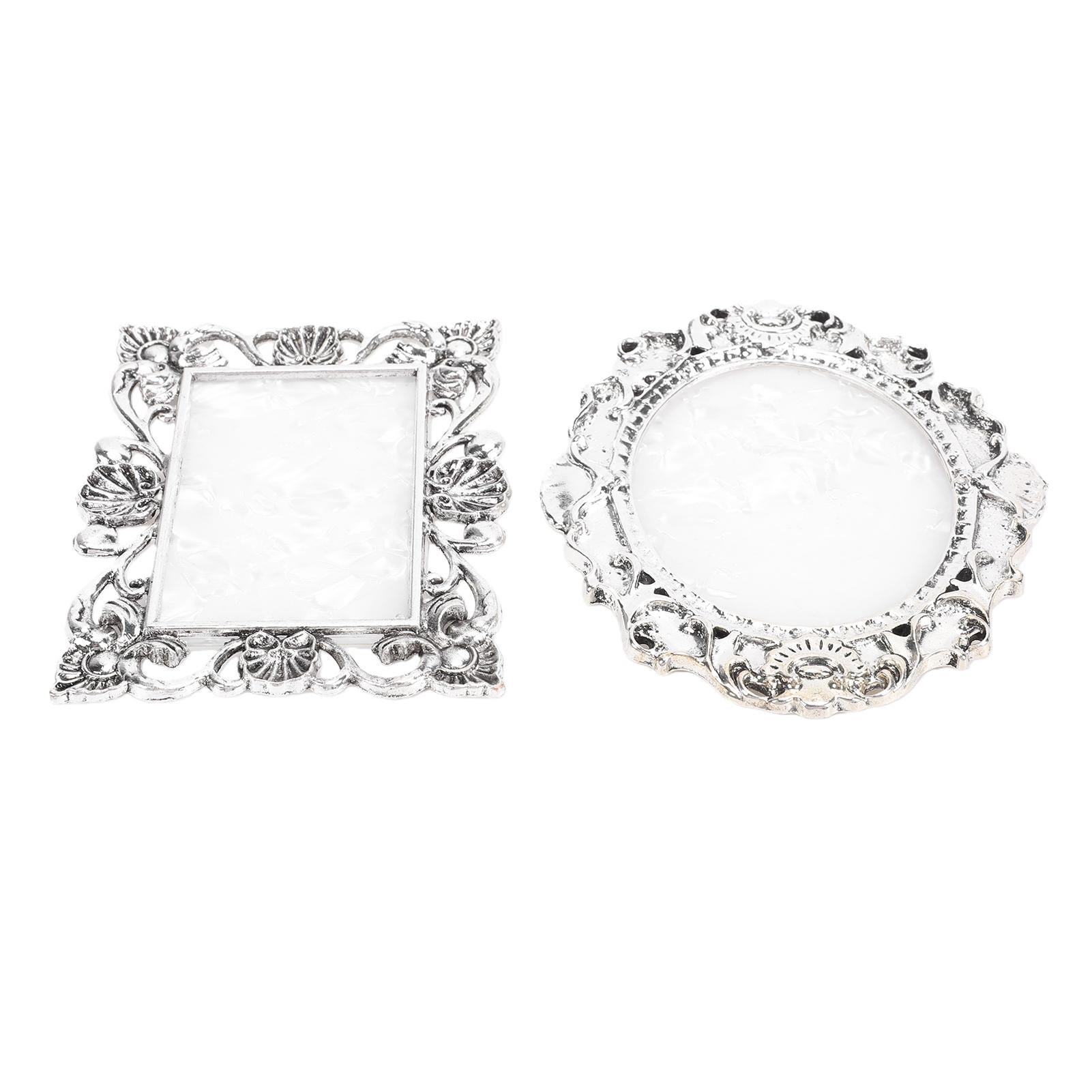 

2 Pcs Nail Art Vintage Metal Resin Display Board Nail Polish Mixing